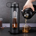 1000ml Hitzebetändiger Glas-Wasserbecher – Schwarz