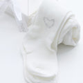 Baby Mädchen Söckchen Creme mit Strass-Herz | NANAN – Weiches Baumwoll-Qualität