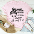 A Real Woman Tee – Hochwertiges Unisex-T-Shirt von Bella+Canvas