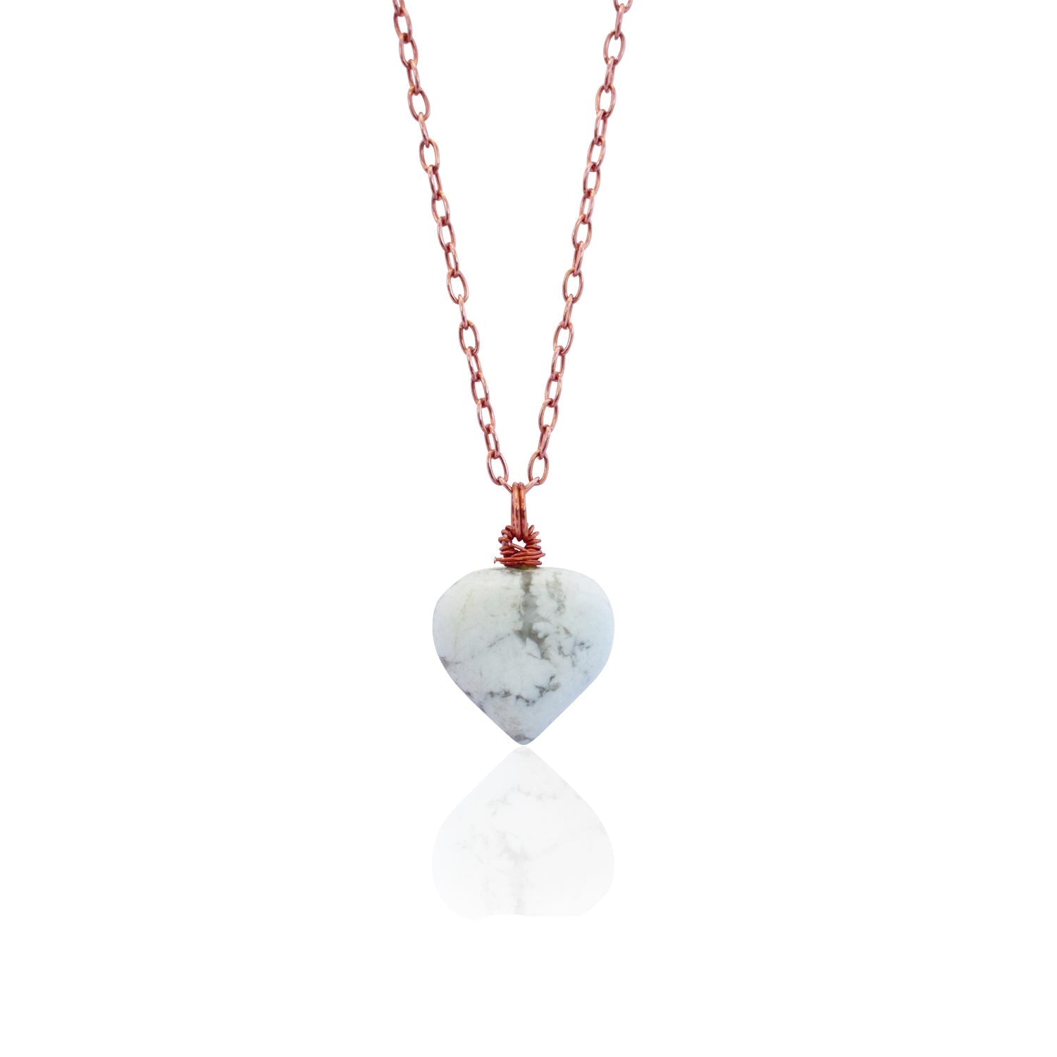 amá amá – Weißer Howlith Rosegold-Halskette | nlanlaVictory BLOOM Collection