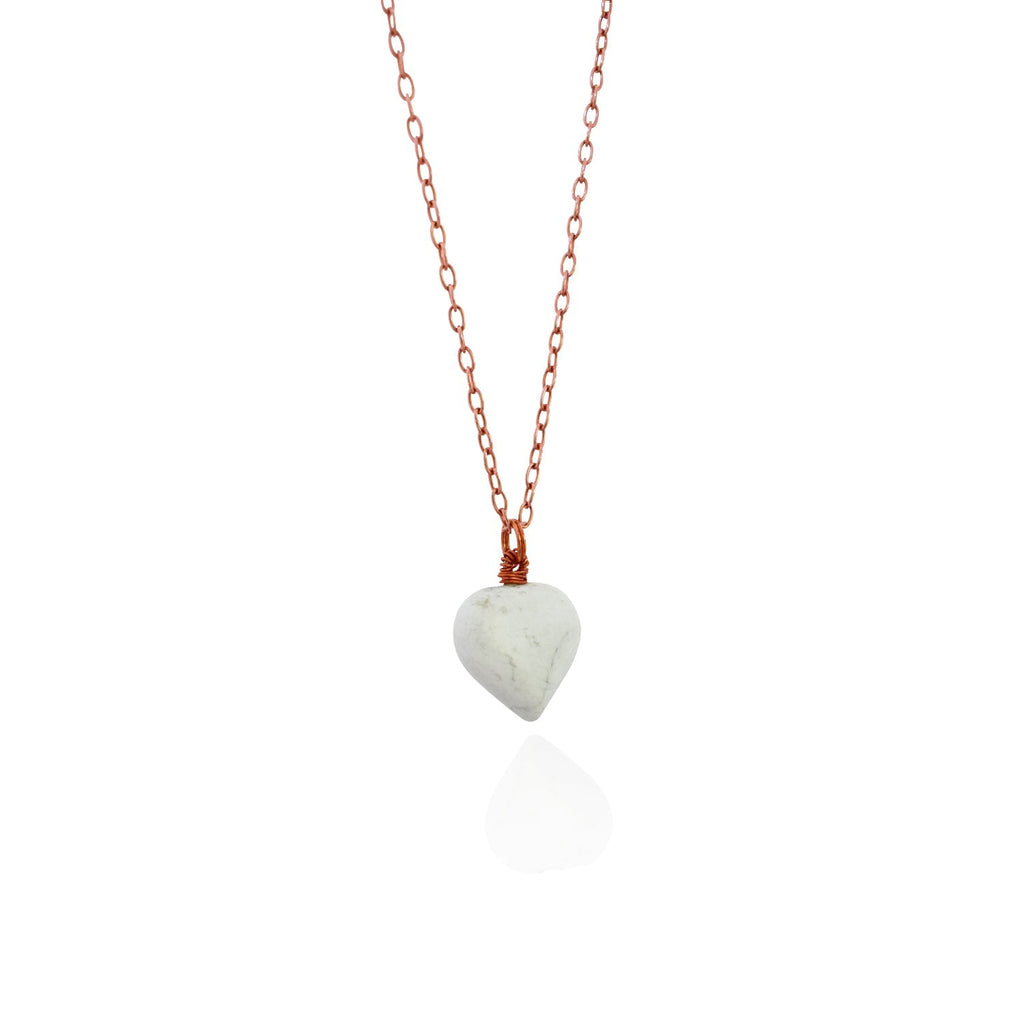 amá amá – Weißer Howlith Rosegold-Halskette | nlanlaVictory BLOOM Collection