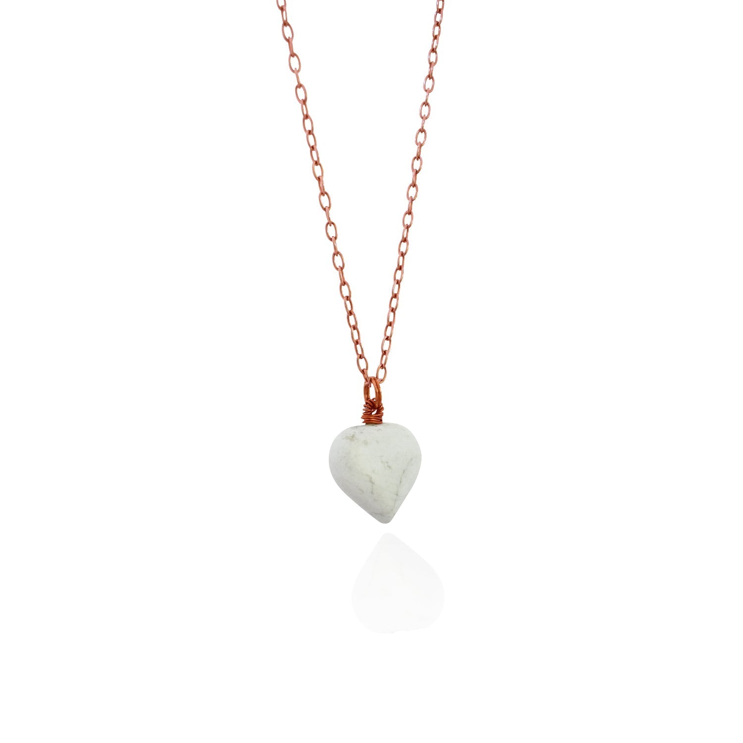 amá amá – Weißer Howlith Rosegold-Halskette | nlanlaVictory BLOOM Collection