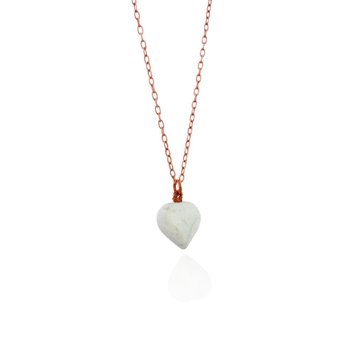 amá amá – Weißer Howlith Rosegold-Halskette | nlanlaVictory BLOOM Collection