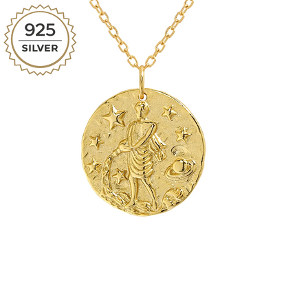 Wassermann Sternzeichen-Halskette aus 925 Sterling Silber
