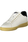 Blauer Herren Sneaker Weiß | Sportschuhe mit Schwarzen Kontrast-Details & Logo