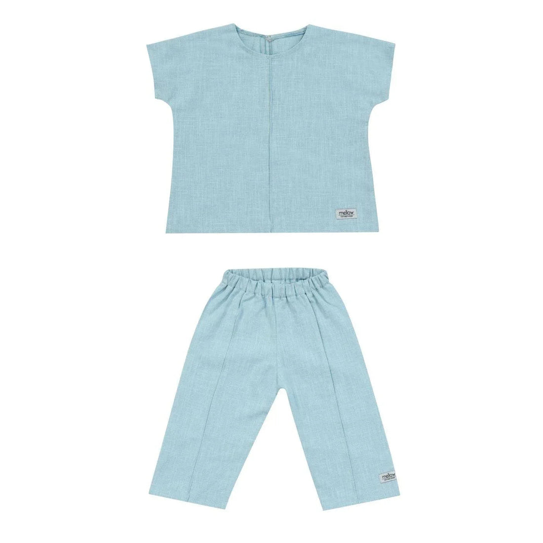 Ramie Baby- &amp; Kinderkleidungsset – Blau | MellowConceptStore