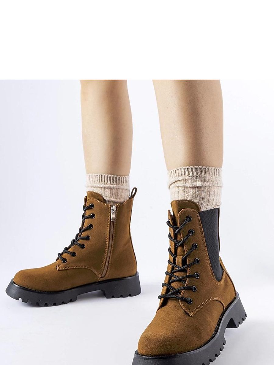 Stiefeletten Damen Swinford Solea 205065 – Braun, Öko-Leder Chunky-Sohle