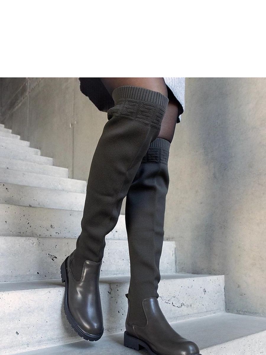 Hohe Stiefel Damen Juanra Solea 206441 – Grün, Schlupfstiefel