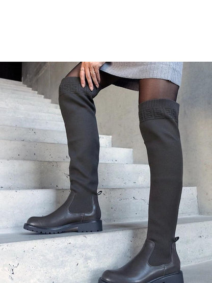 Hohe Stiefel Damen Juanra Solea 206441 – Grün, Schlupfstiefel