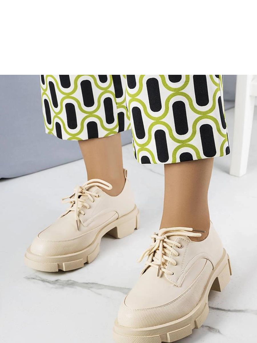 Halbschuhe Damen Solea 207091 – Beige, Öko-Leder