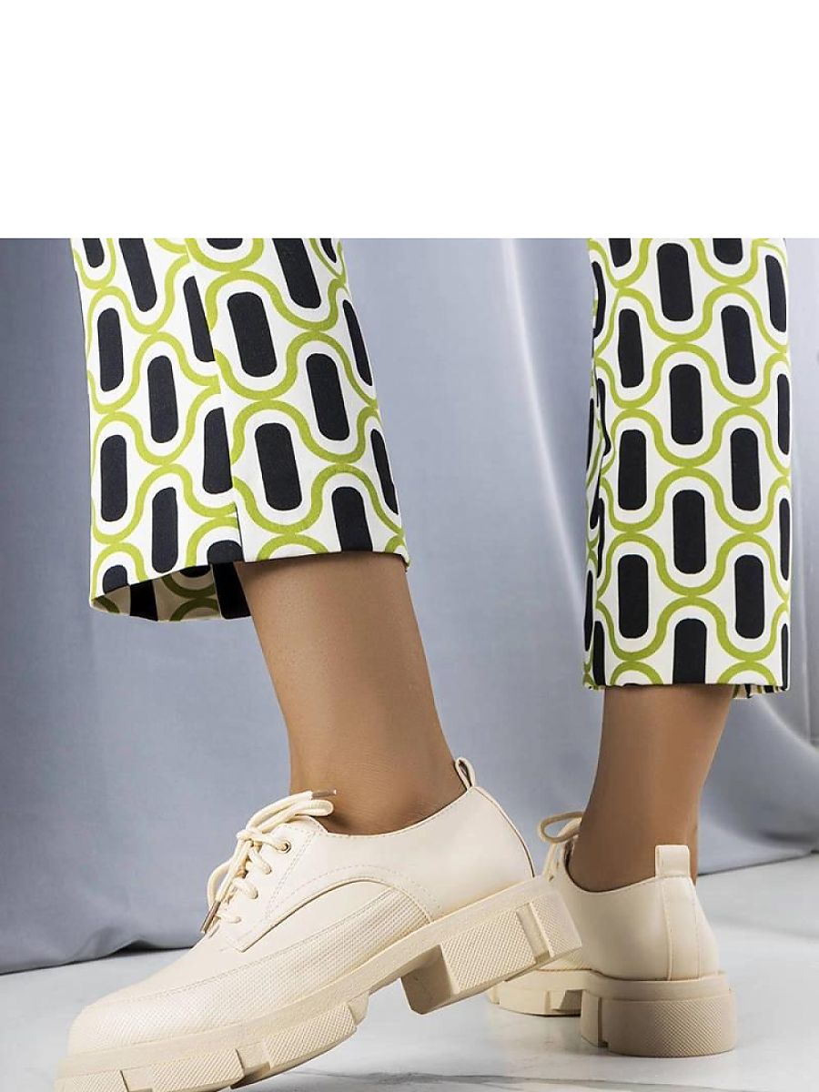 Halbschuhe Damen Solea 207091 – Beige, Öko-Leder