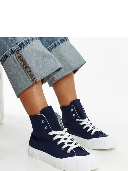 Damen High-Top Sneaker Vinka Solea 207387 – Navy, Schnürung Textil