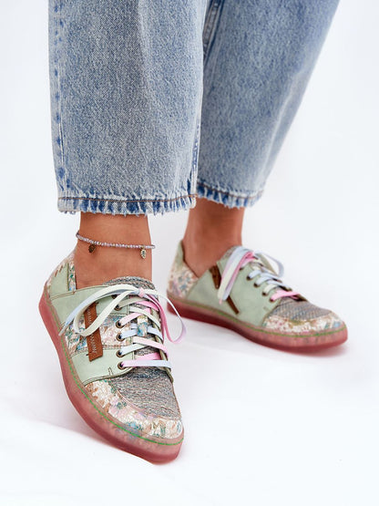 Halbschuhe Damen Maciejka 212553 – Grün, Echtleder