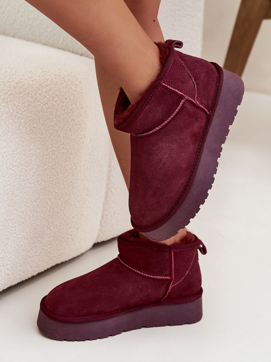 Schneestiefel Damen 218272 Step-in-Stil – Rot, Echtleder