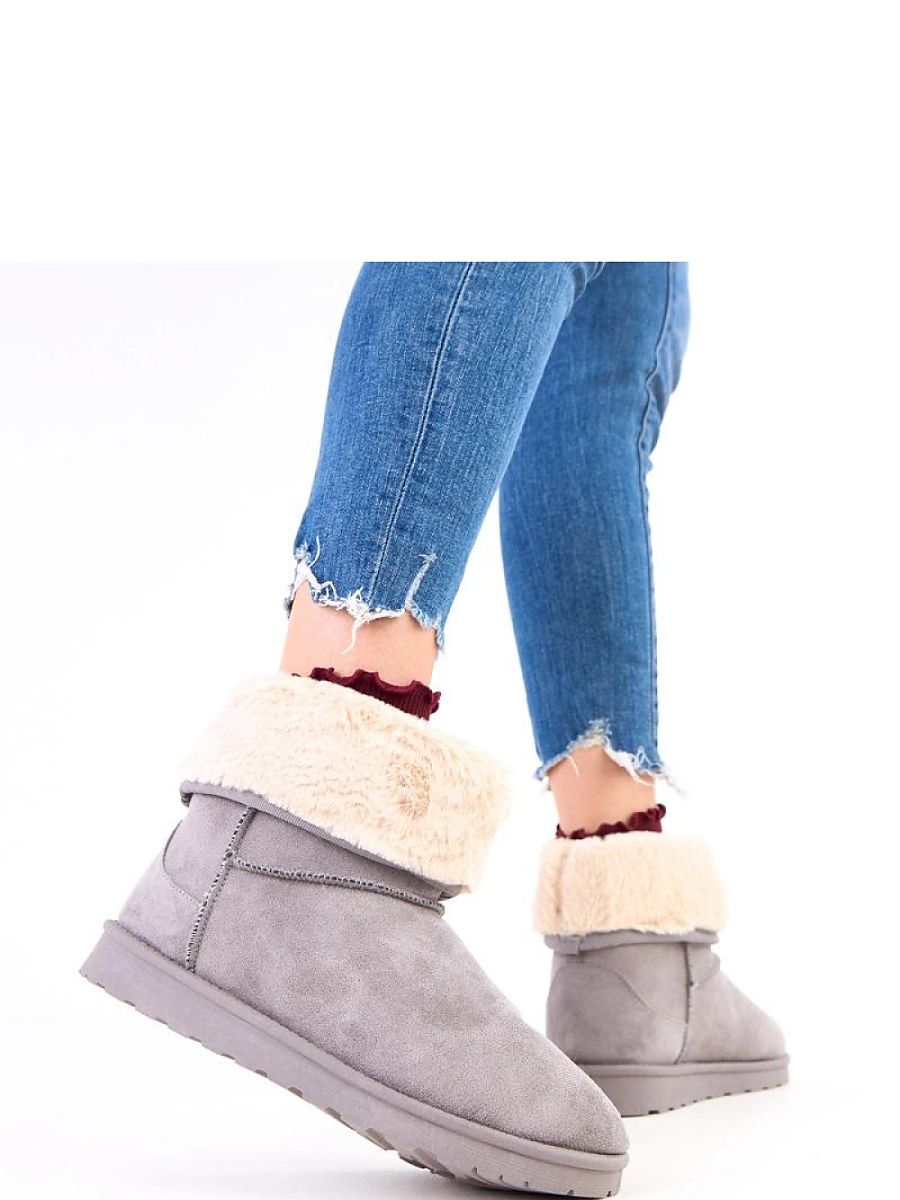 Schneestiefel Modell 218467 Solea – Graue Damen-Winterstiefel mit Kunstfell-Futter