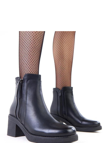 Absatzstiefeletten Damen Solea 218812 – Schwarz, 7 cm Säulenabsatz