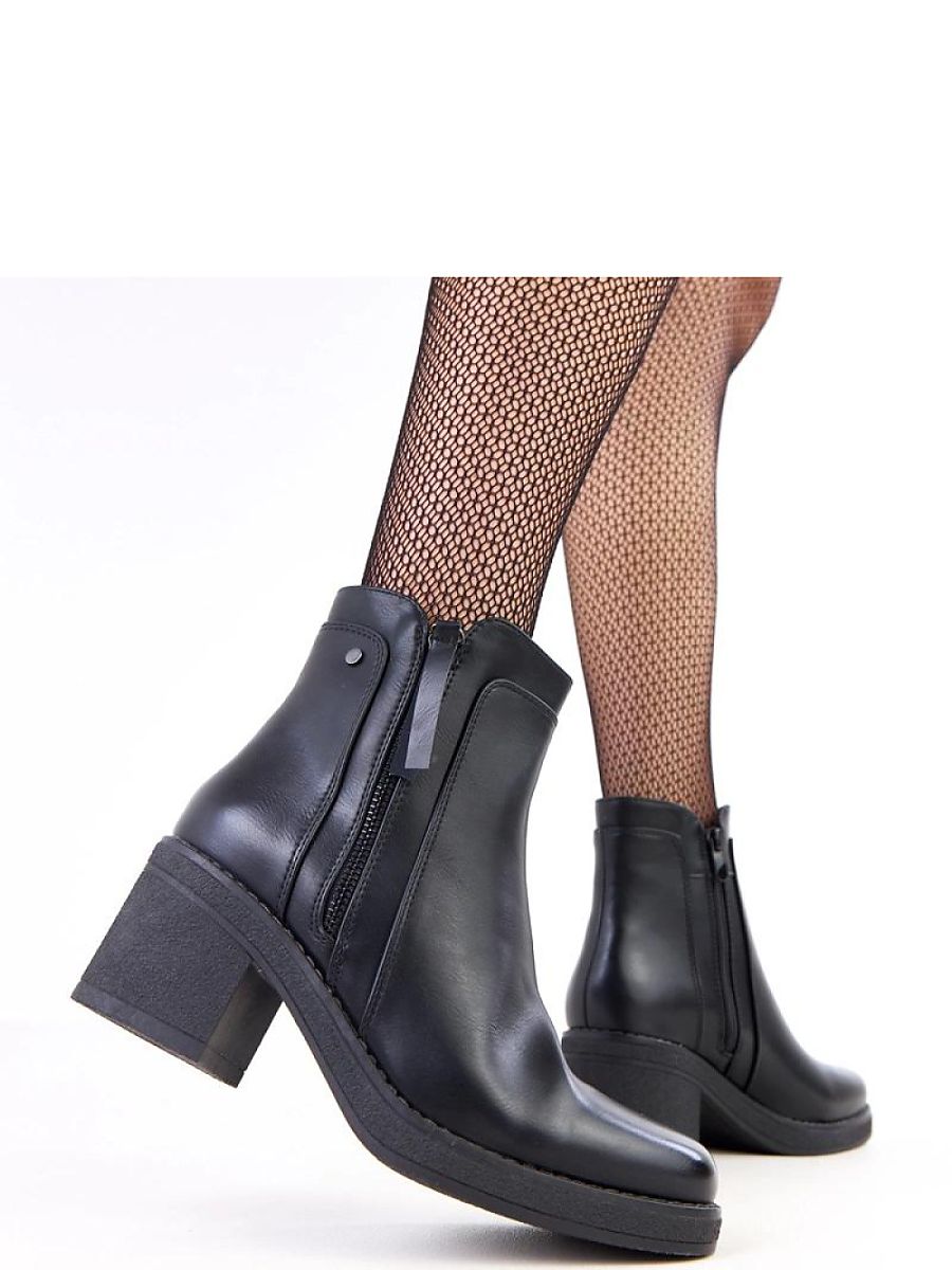 Absatzstiefeletten Damen Solea 218812 – Schwarz, 7 cm Säulenabsatz