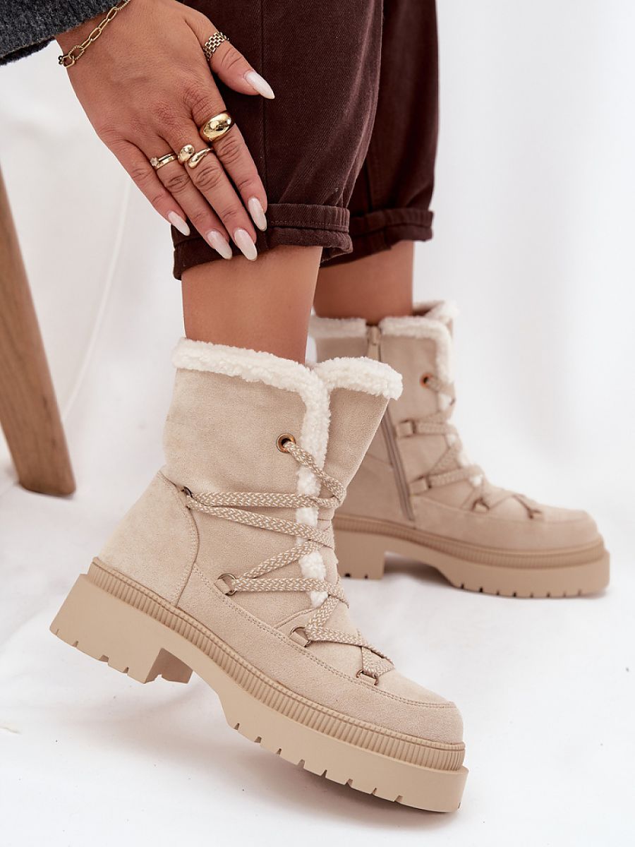 Schneestiefel Damen 220071 Step-in-Stil – Beige