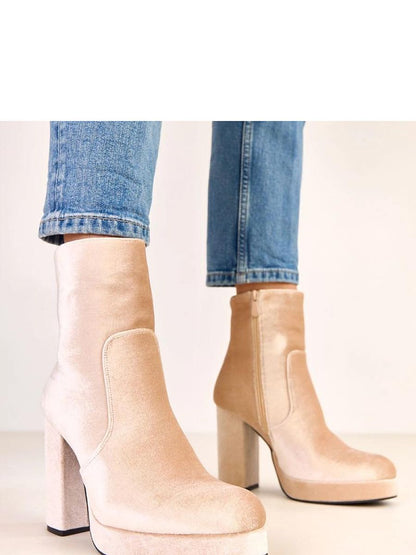 High-Heel Stiefeletten Damen Solea 220580 – Beige, Stiletto