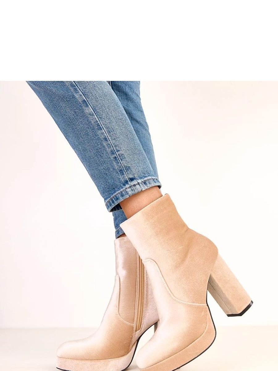 High-Heel Stiefeletten Damen Solea 220580 – Beige, Stiletto