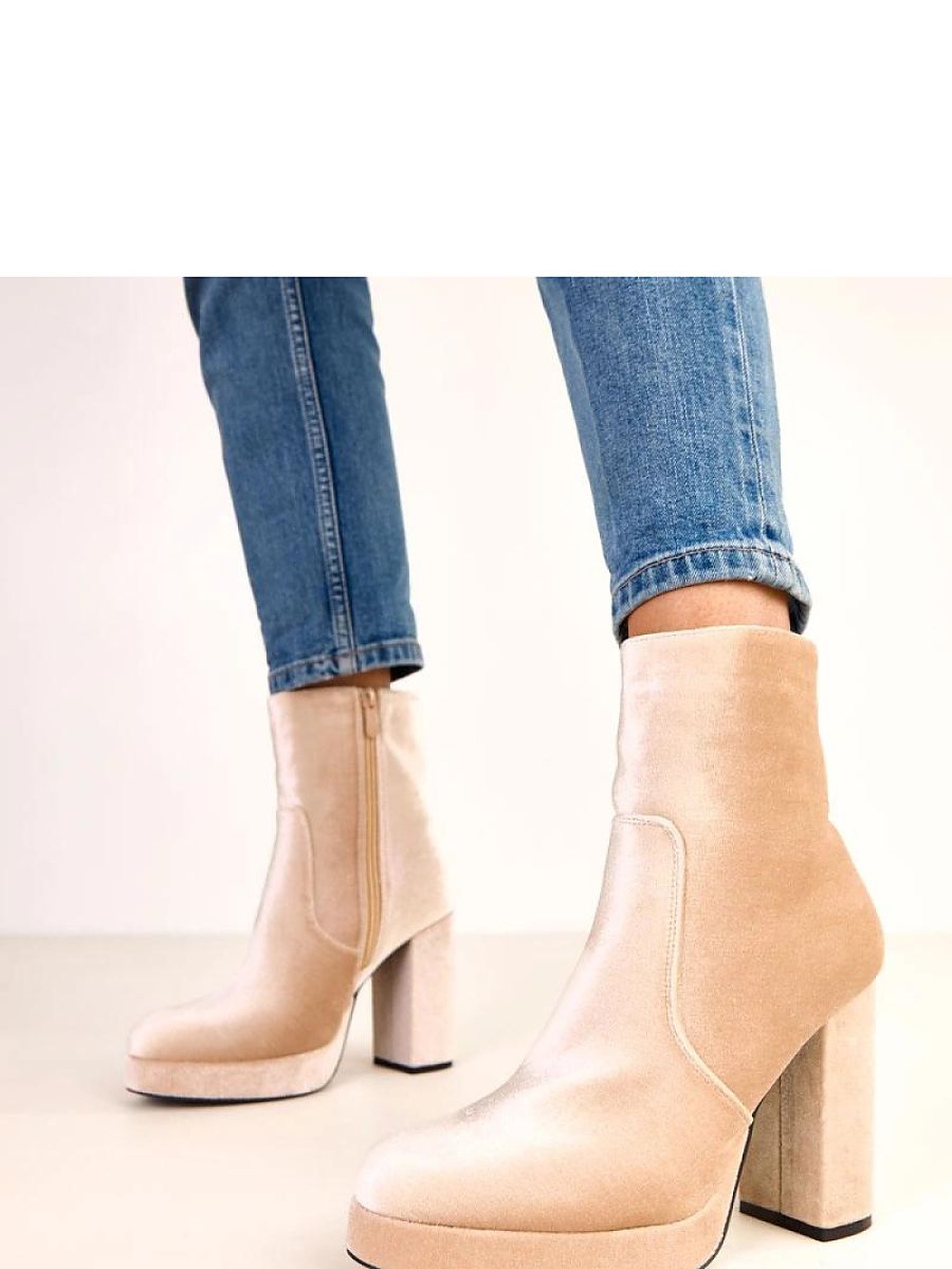 High-Heel Stiefeletten Damen Solea 220580 – Beige, Stiletto