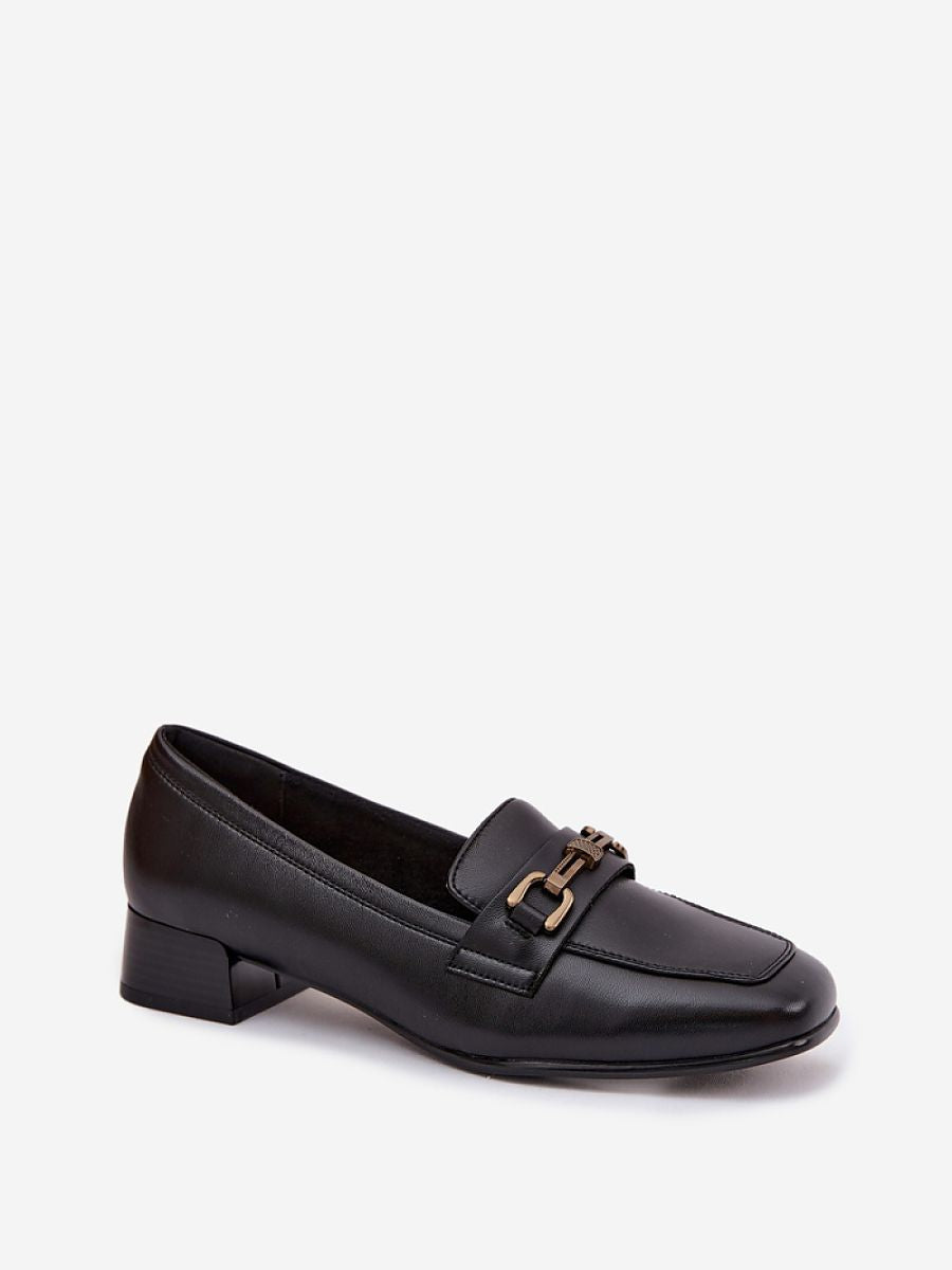 Niedrigabsatz-Pumps Modell 226085 Step in Style – Schwarze Damen-Schuhe aus Naturleder mit 3,5 cm Absatz