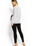 PeeKaBoo Damen-Bluse 113249 – Wickelbluse mit Bindung in Grau | S/M, L/XL & XXL