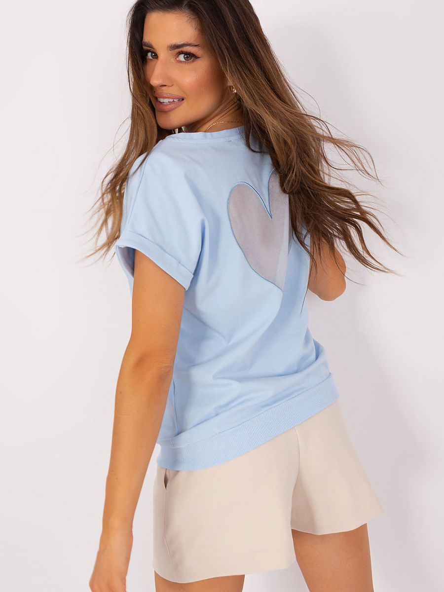 Blusenmodell 182567 Relevance – Bluse mit Herz-Mesh-Einsatz