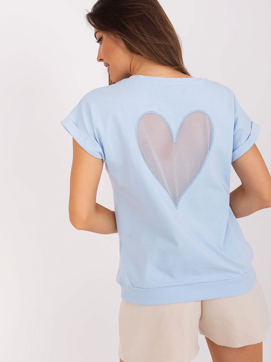 Blusenmodell 182567 Relevance – Bluse mit Herz-Mesh-Einsatz
