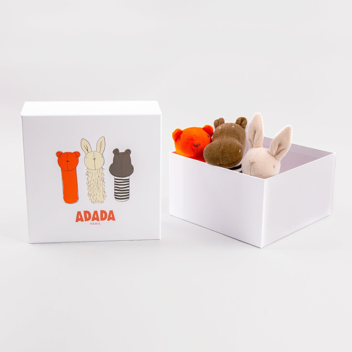 Babyrassel 3er-Set – ADADA – Baby-Geschenkbox