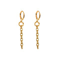 Minimalistische Ketten-Huggie Ohrringe – Vergoldetes Messing | Ifemi Jewels
