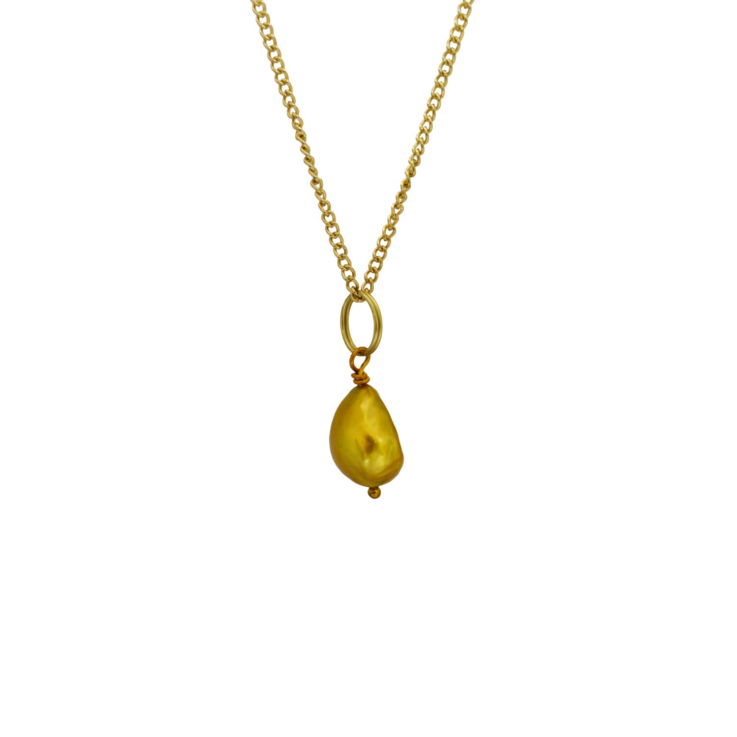 Süßwasserperlen-Halskette Gold – Handgemachte Glocken-Perle | Ifemi Jewels