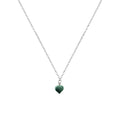 Chrysoprase Jade Herz-Halskette – 925 Sterlingsilber | nlanlaVictory FOREST Collection