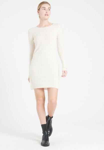 Kaschmir-Kleid Rundhals | Ecru | Gr. S–2XL | Studio Cashmere8 LILLY 12
