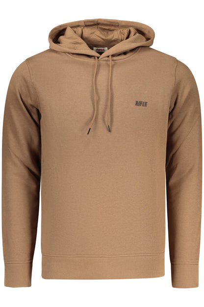 RIFLE Herren-Zip-up-Sweatshirt in Braun
