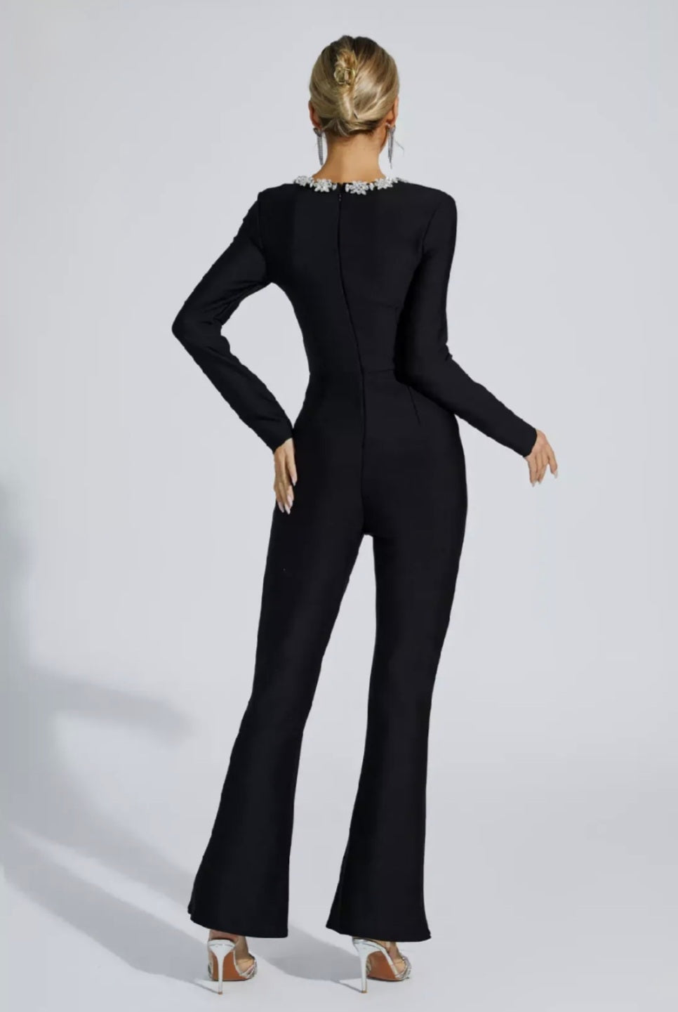 Schwarzer Overall | Bodysuit Overall | Verzierter Overall | Sommermode