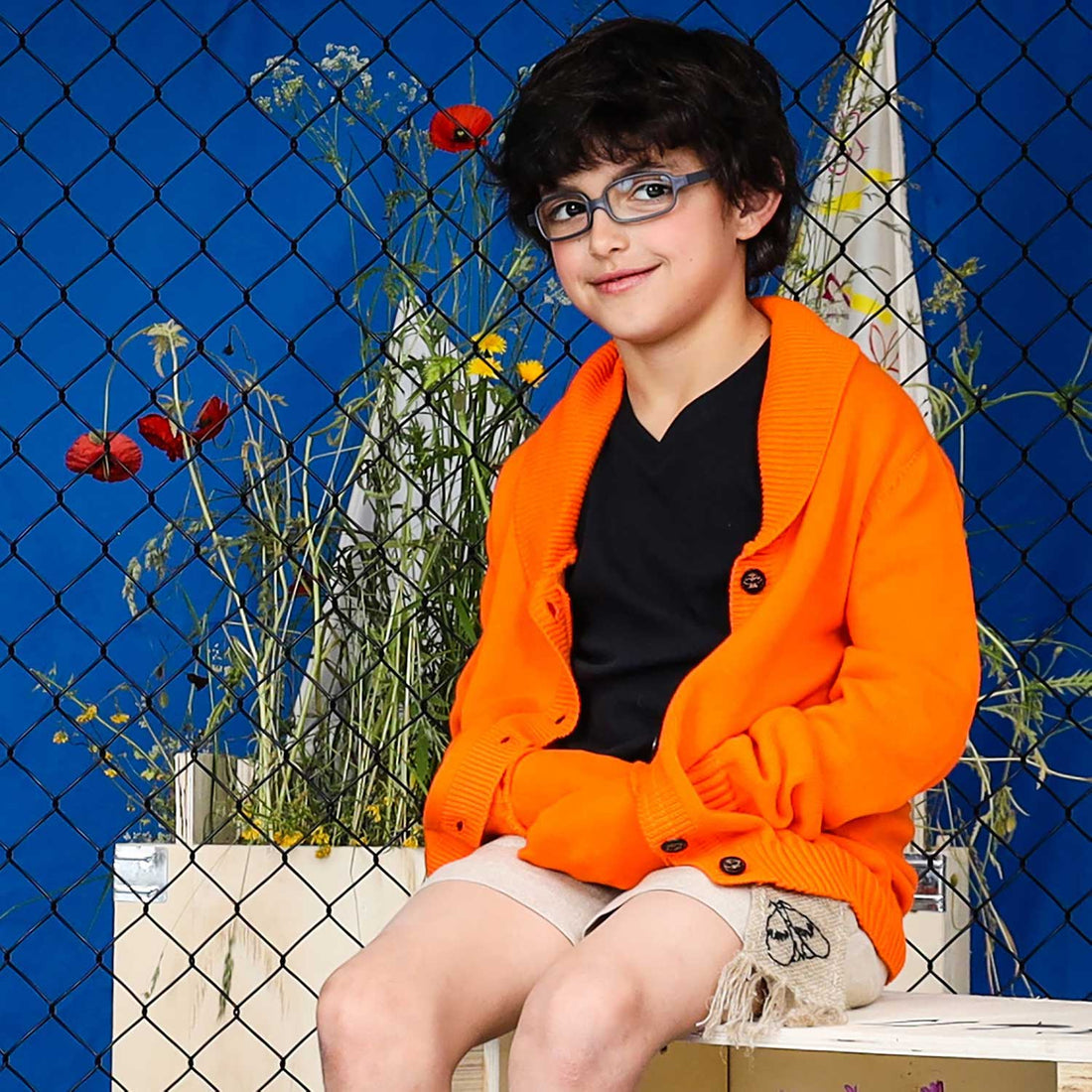 Infantium Victoria Kinder-Strickjacke Everyday in Orange