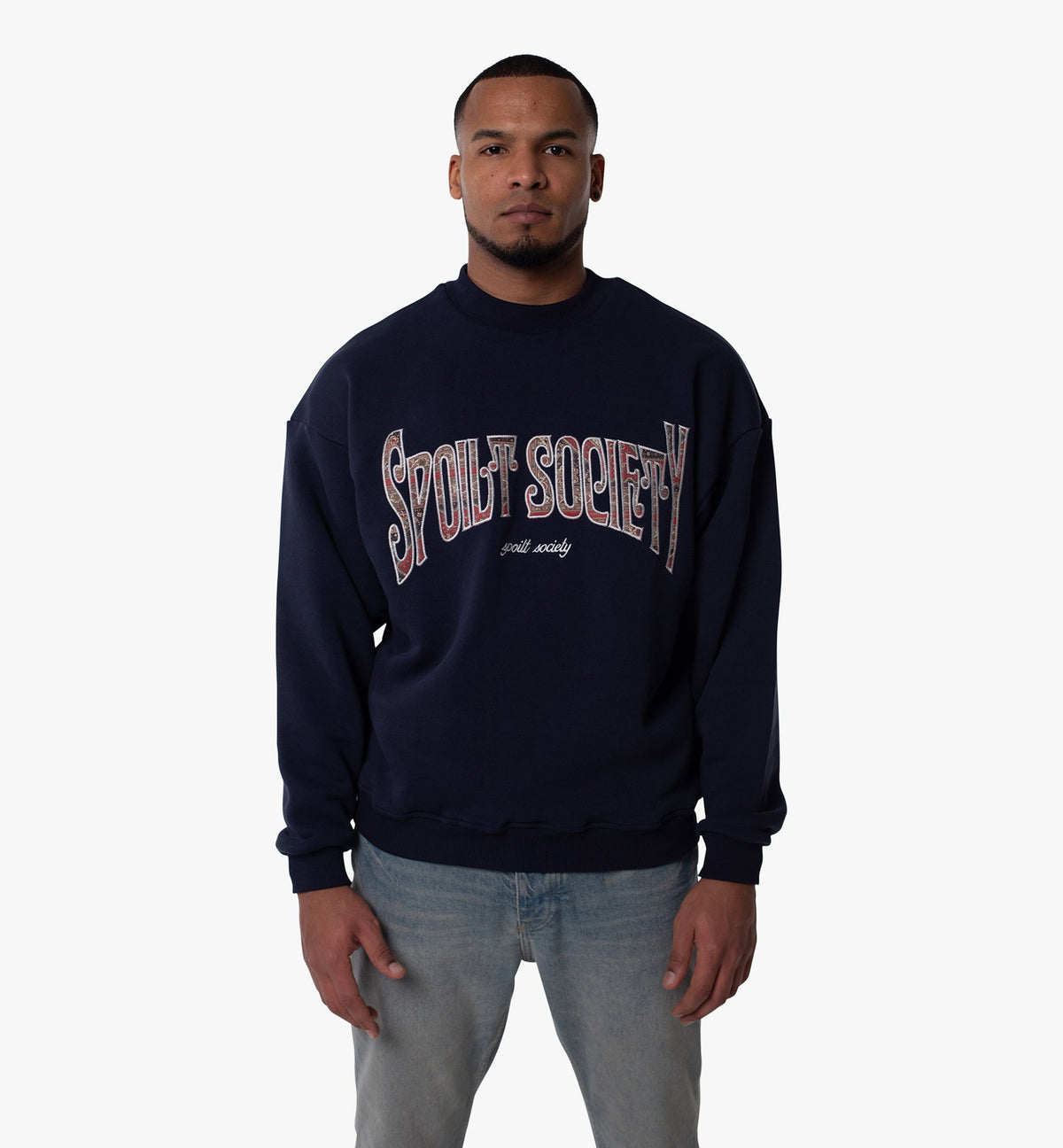 Spoilt Society Nom Oversize-Pullover aus Baumwolle mit handgenähtem Logo