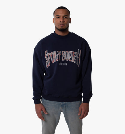 Spoilt Society Nom Oversize-Pullover aus Baumwolle mit handgenähtem Logo