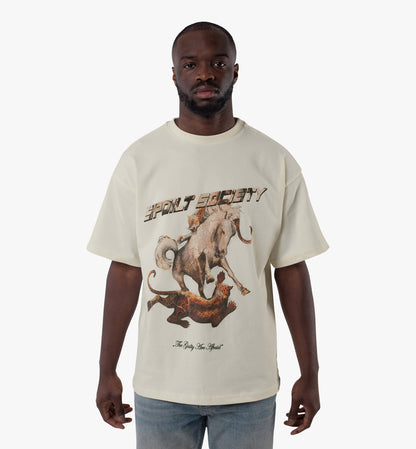 Spoilt Society Oversized T-Shirt „Victory“ mit Pferde-Tiger-Print