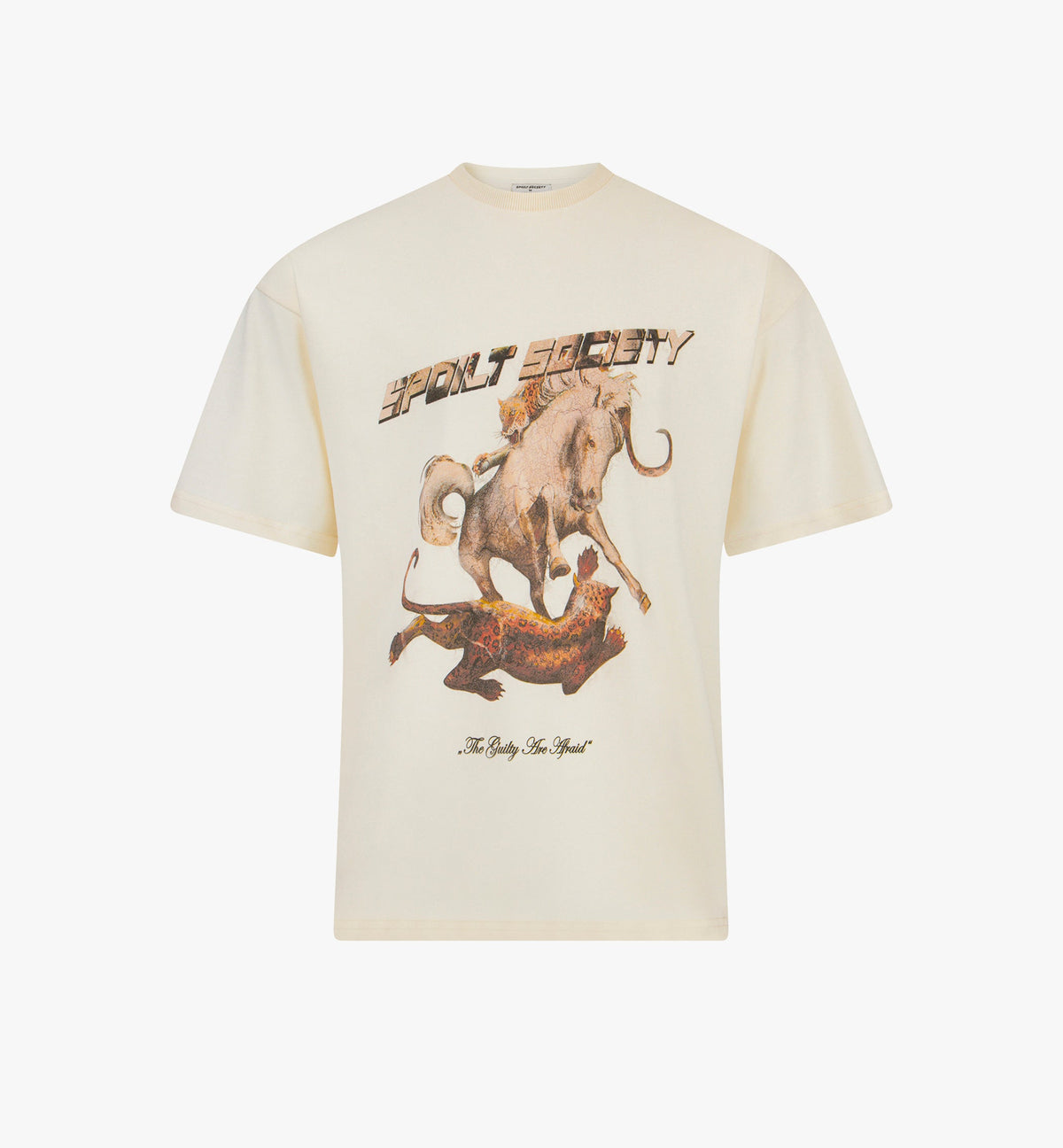Spoilt Society Oversized T-Shirt „Victory“ mit Pferde-Tiger-Print