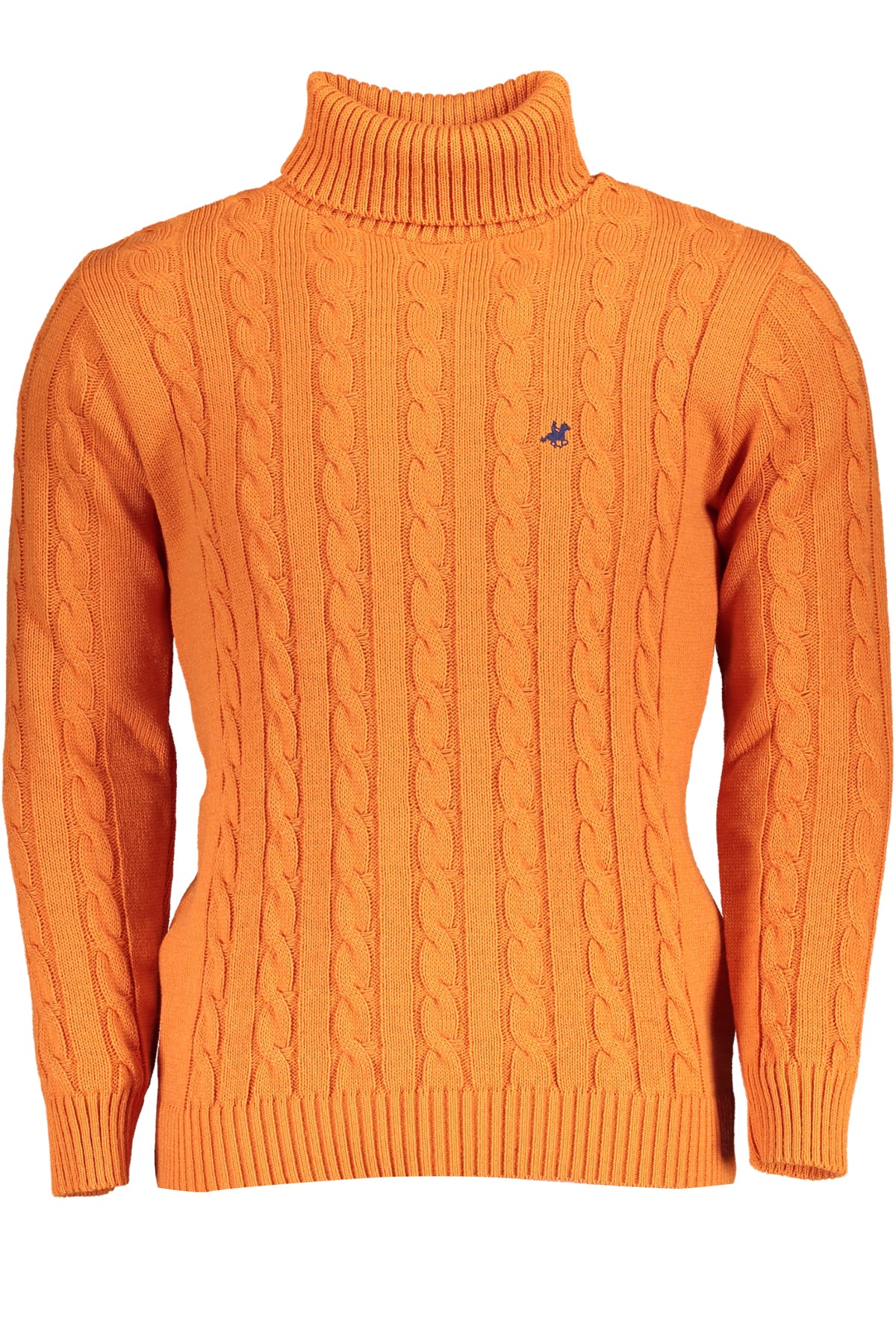 U.S. Grand Herrenpullover in Orange mit Rollkragen