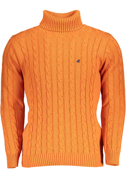 U.S. Grand Herrenpullover in Orange mit Rollkragen