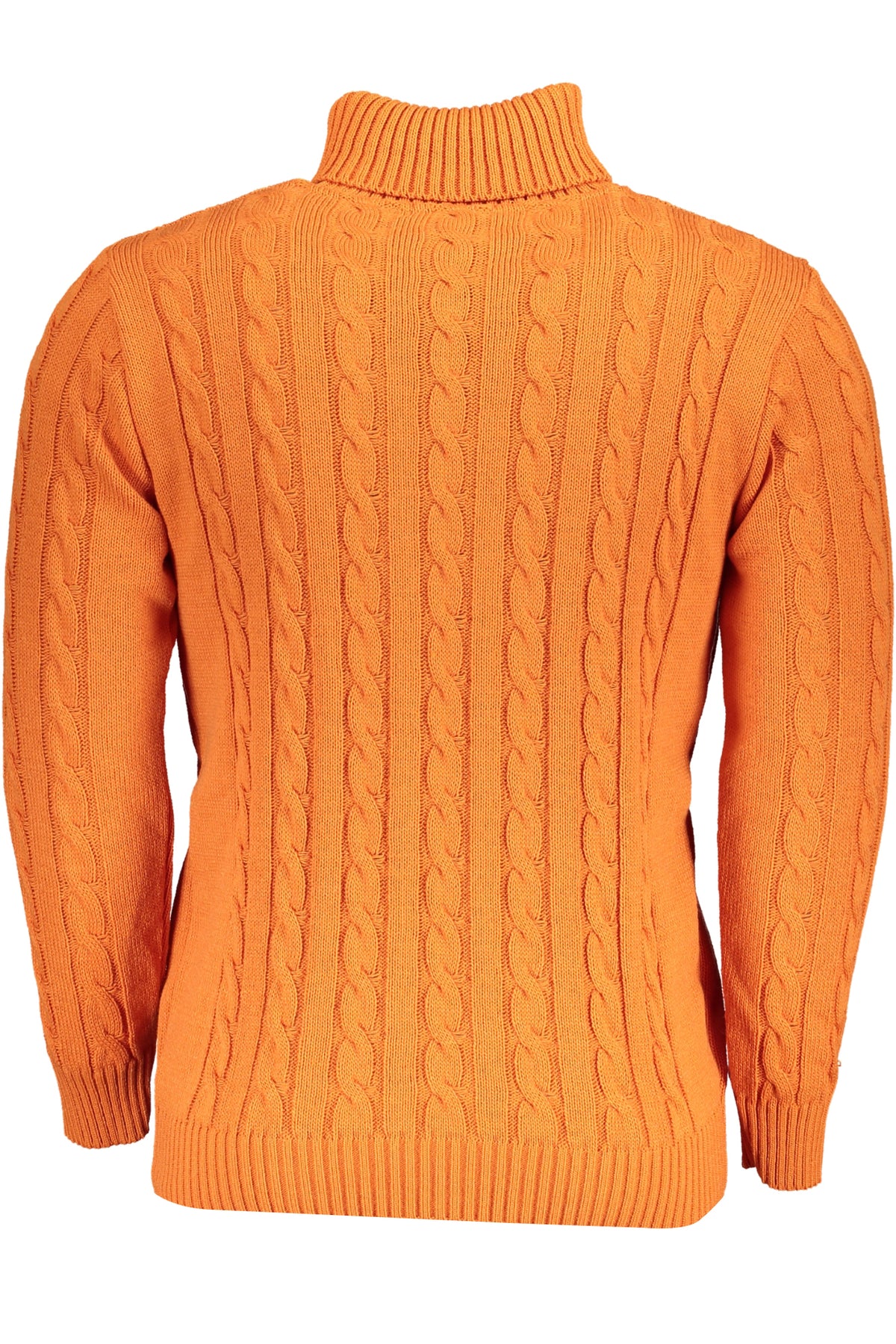 U.S. Grand Herrenpullover in Orange mit Rollkragen